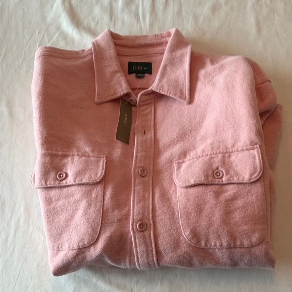 J. Crew Pink Lightweight Shirt Jacket NWT